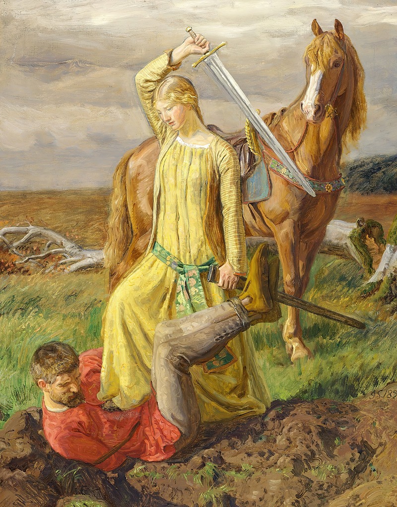 Ulver og Vænelil by Joakim Skovgaard, 1898 — digital art print download