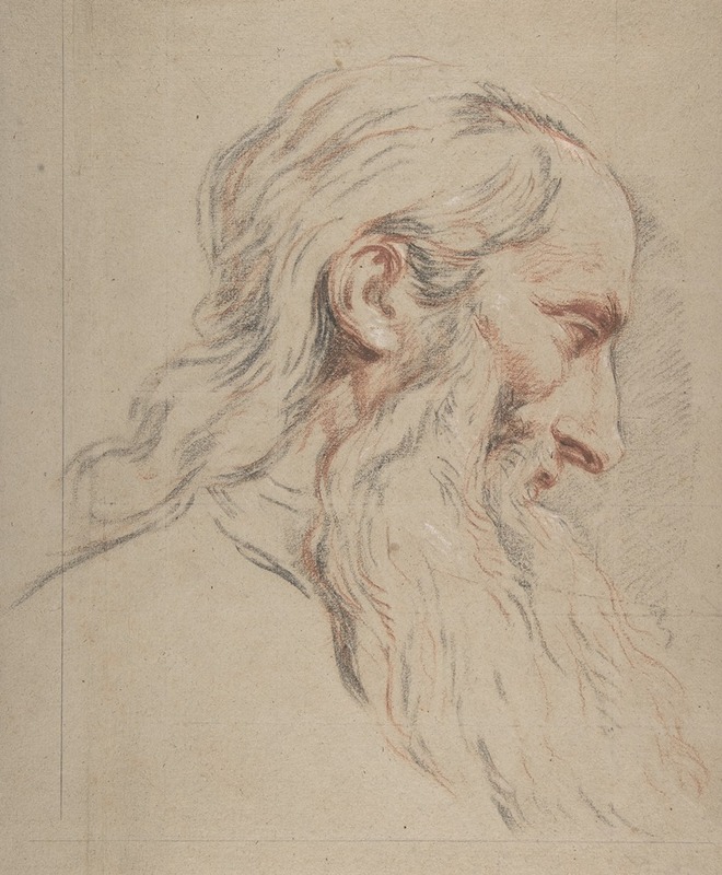 Head of a Bearded Man — Jean Restout the Younger
