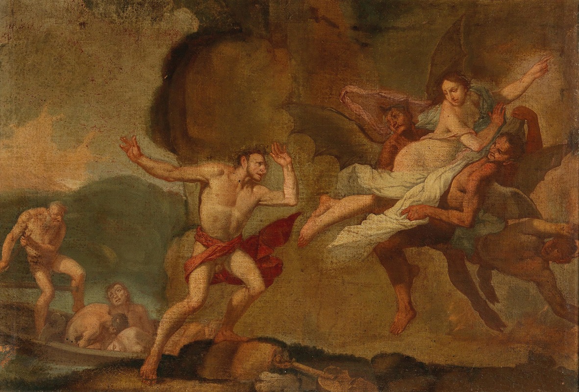 Orpheus and Eurydice by Giulio Carpioni — digital art print download