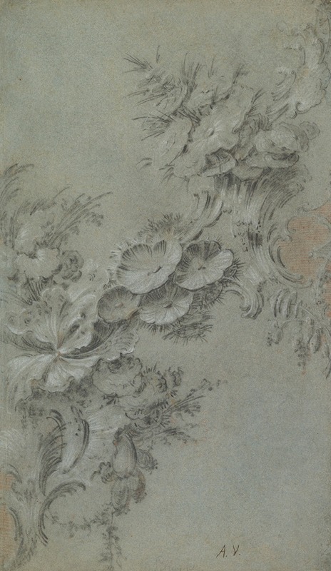 Design with Flowers and Rocaille Ornaments — Jean-Baptiste Pillement