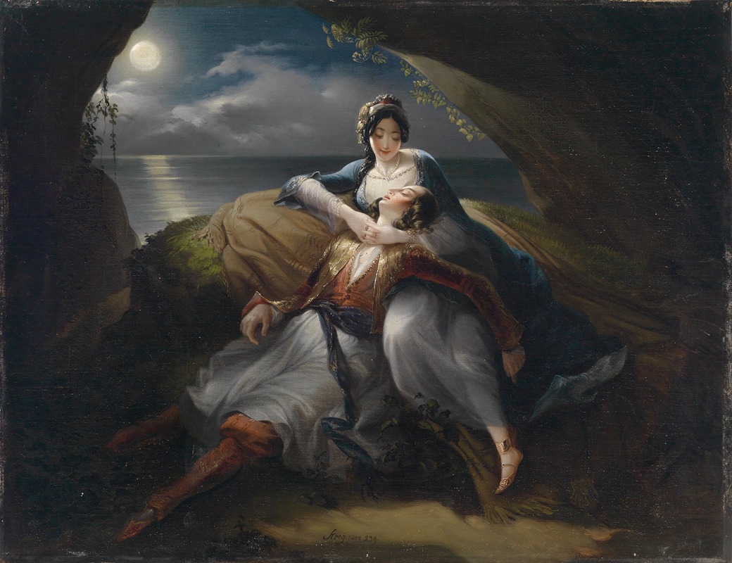 Angelika und Medor by Михаэль Строй — digital art print download