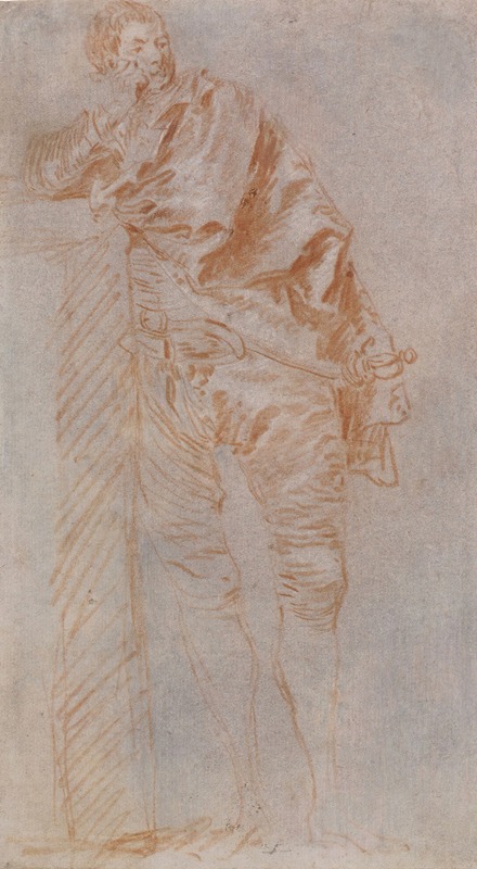 Man Leaning on a Wall by Jean-Baptiste Pater — digital art print download