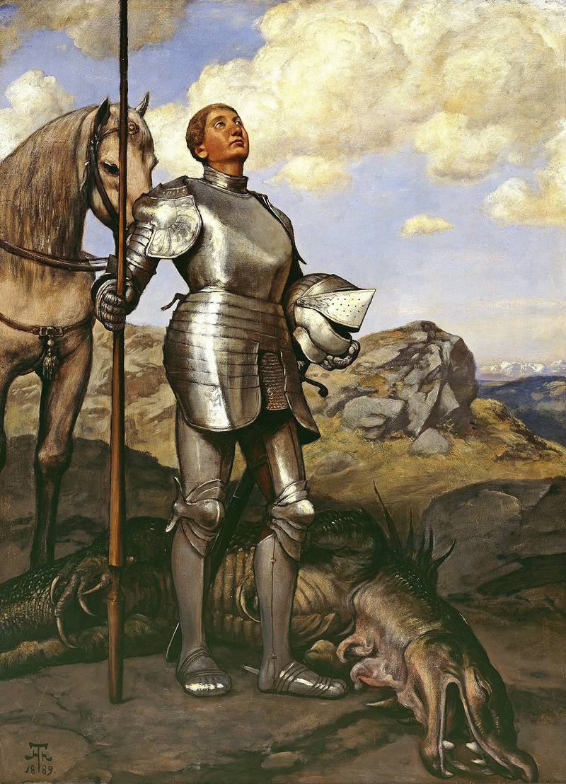 Knight Saint George by Hans Thoma, 1889 — digital art print download