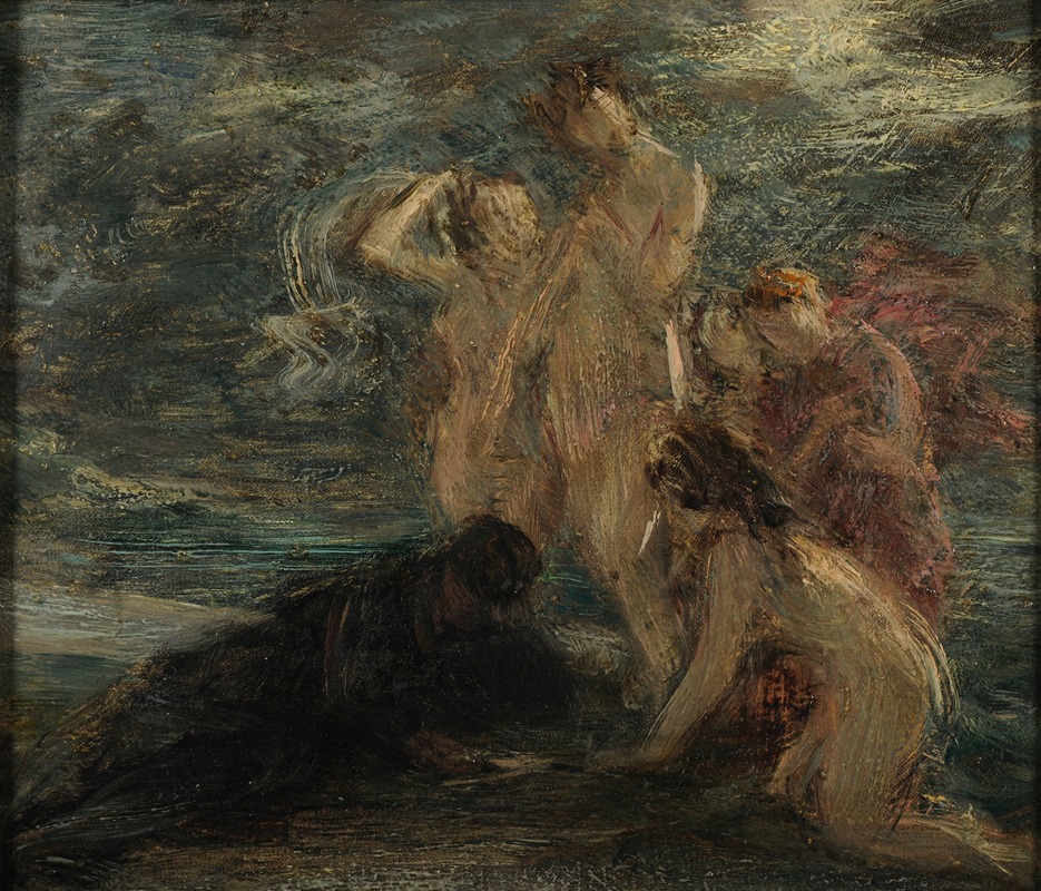 Le poète et les muses by Анри Фантен-Латур — digital art print download
