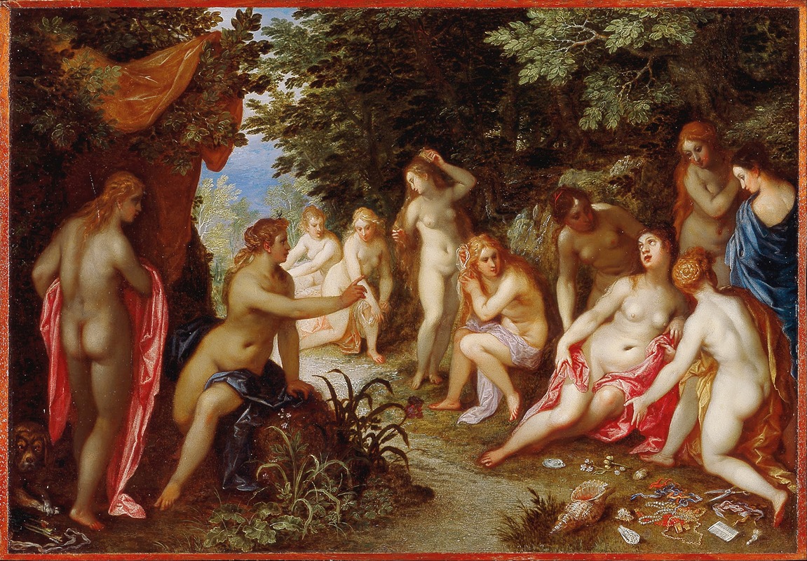 Diana and Callisto by Ян Брейгель Старший, 1605-1608 — digital art print download