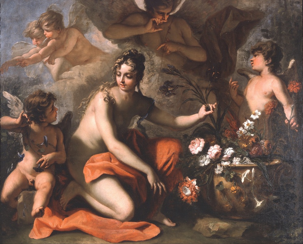 Flora by Себастьяно Риччи, 1712-1716 — digital art print download