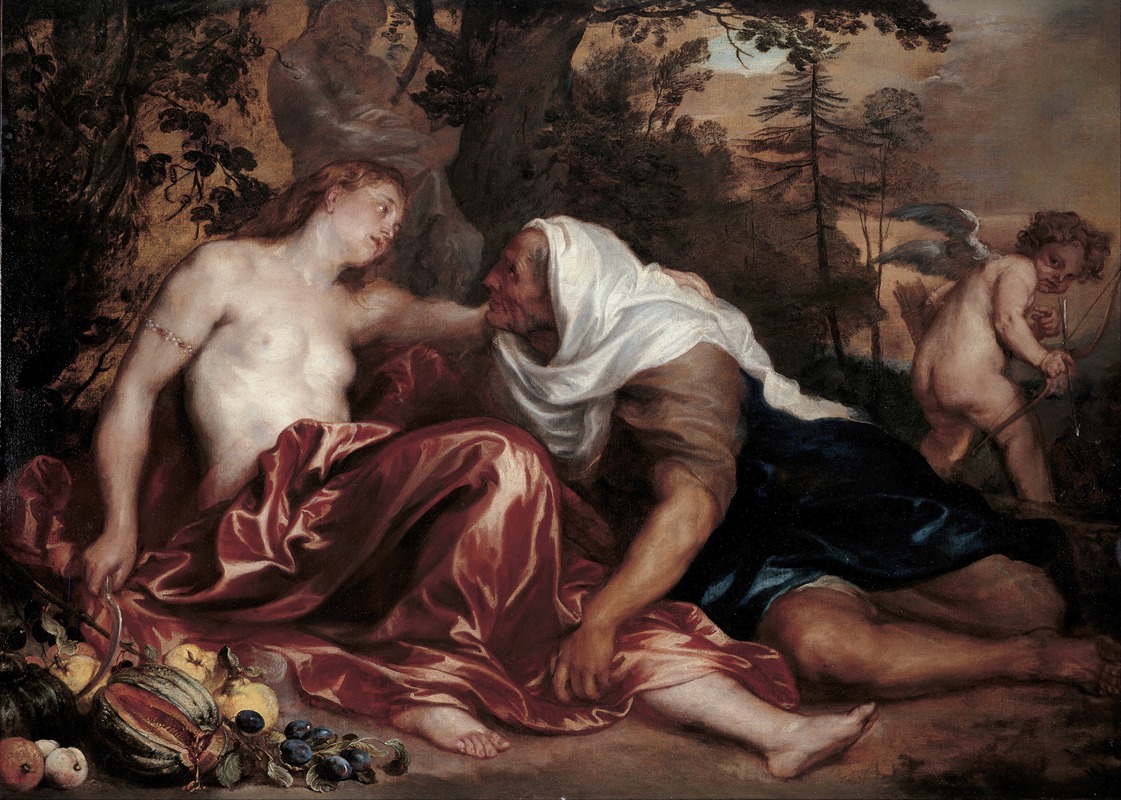 Vertumnus and Pomona by Антоний ван Дейк — digital art print download