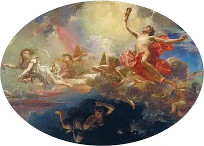 The Triumph of Day over Night Preceded by Dawn by Antoni Caba, 1882 — digital art print download