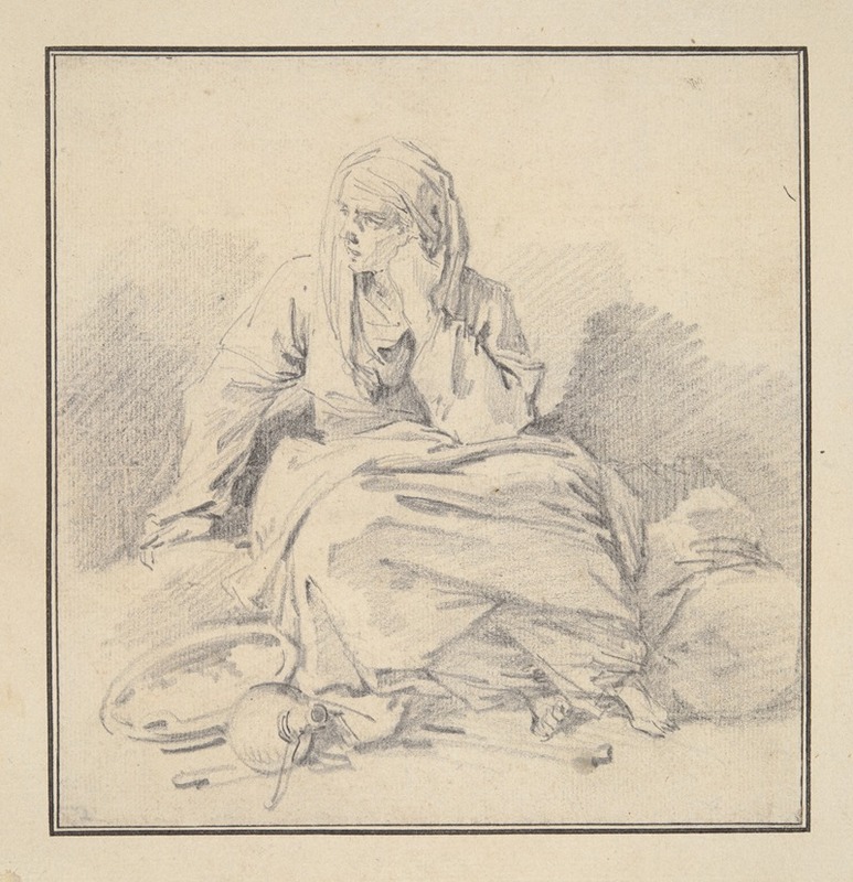 Seated Woman by Жан-Оноре Фрагонар — digital art print download