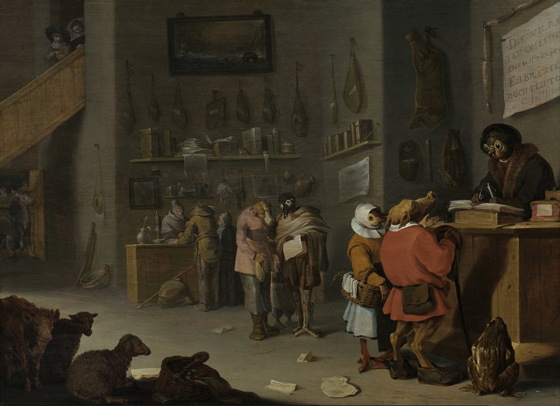 'Who sues for a cow' by Корнелис Сафтлевен, 1629 — digital art print download