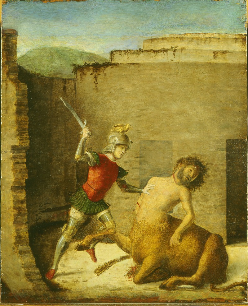 Theseus Killing the Minotaur by Giovanni Battista Cima da Conegliano, 1505 — digital art print download