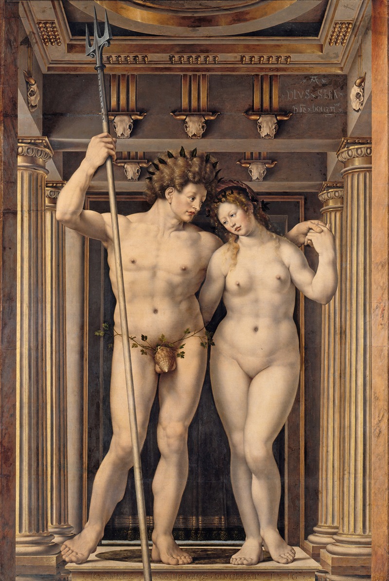 Neptune and Amphitrite by Ян Госсарт, 1516 — digital art print download