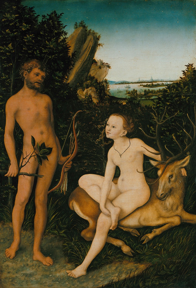 Apollo and Diana by Лука Кранах Старший, 1530 — digital art print download