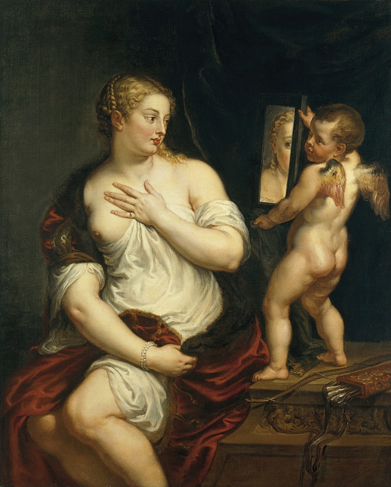 Venus and Cupid by Петер Пауль Рубенс, 1606-1611 — digital art print download
