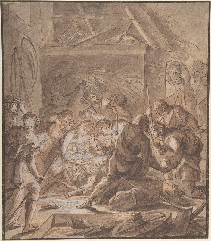 Adoration of the Shepards — Johann Daniel Preissler