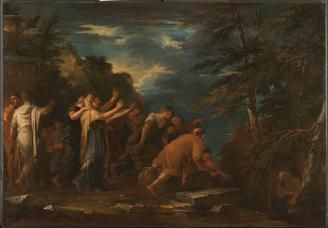 Pythagoras Emerging from the Underworld by Сальватор Роза, 1662 — digital art print download