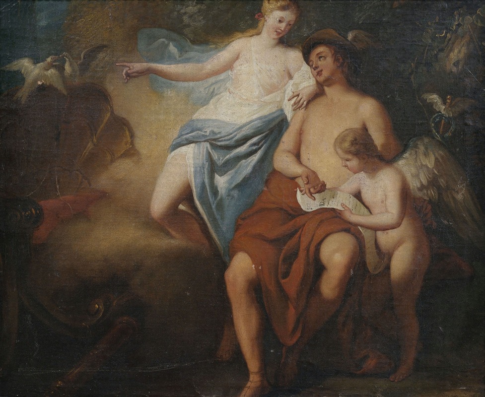 Venus, Mercury and Cupid by Итальянская школа — digital art print download