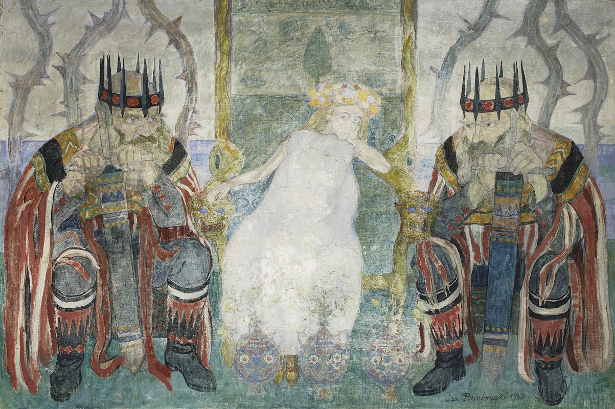 Enchanted girl by Ян Рембовский, 1913 — digital art print download