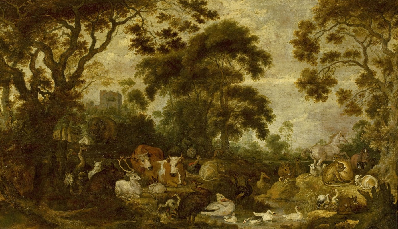 Orpheus among the animals by Гиллис Клаэсз. де Хондекотер — digital art print download