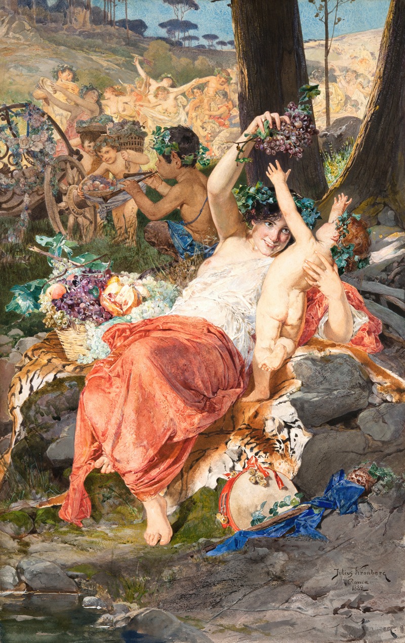 Bacchant by Юлиус Кронберг, 1882 — digital art print download
