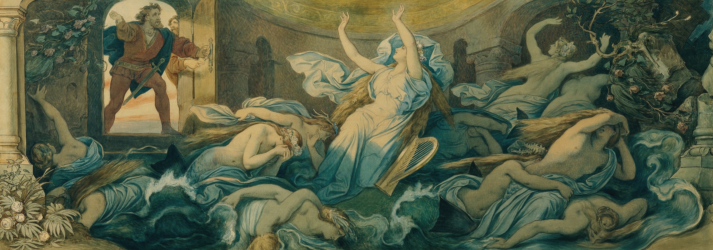 Die schöne Melusine; VIII. Der Eidbruch by Мориц фон Швинд, 1869 — digital art print download