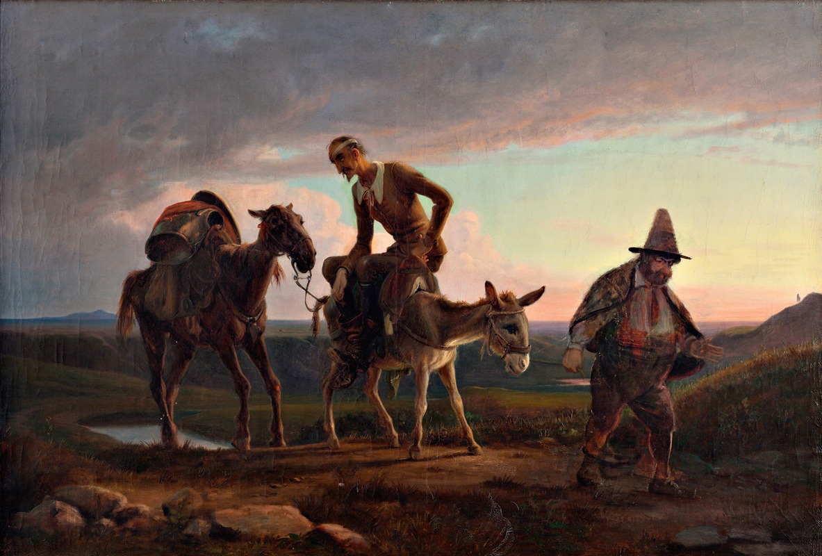 Don Quixote’s first ride home by Вильгельм Марстранд — digital art print download