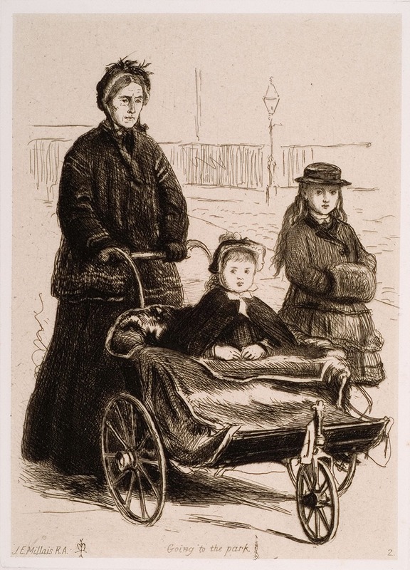 Going to the Park by Сэр Джон Эверетт Милле, 1871-1872 — digital art print download