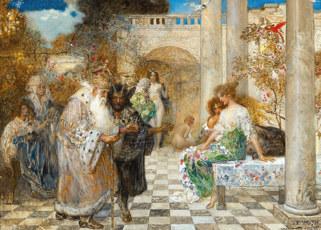 Umkehr zur Tugend by Эдуард Вейт — digital art print download