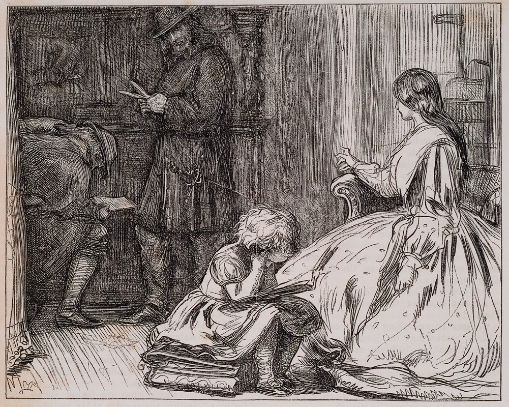 Son Christopher – The Constables breaks into the House by Сэр Джон Эверетт Милле, 1863 — digital art print download