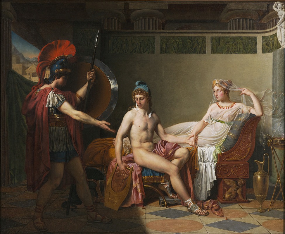 Hector Censuring Helen and Paris by Felix Jan Ferdinand Heyndrickx — digital art print download