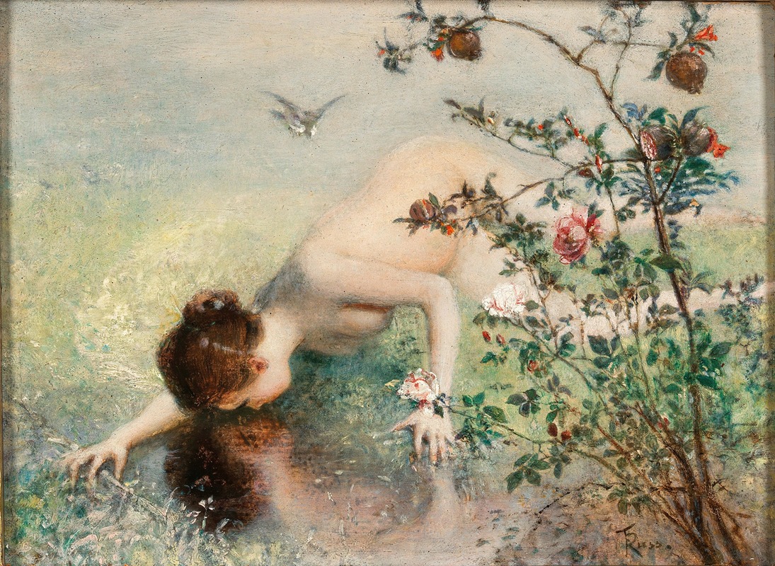 A Female Narcissus by Franz Russ — digital art print download