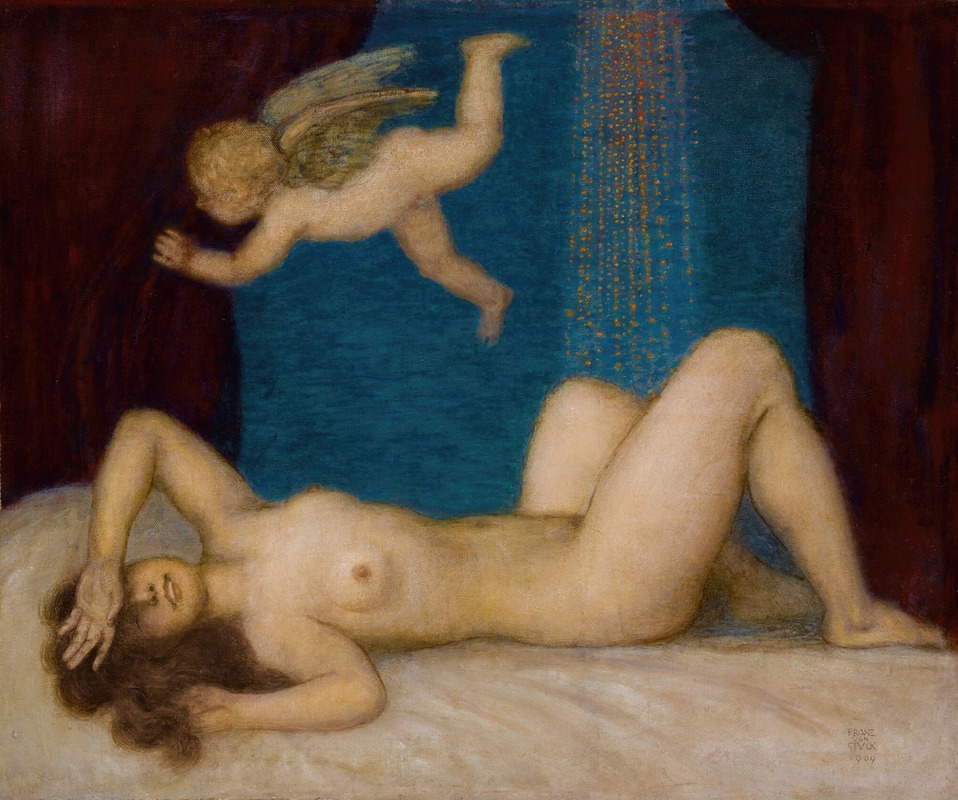 Danae and the Golden Shower — Franz von Stuck