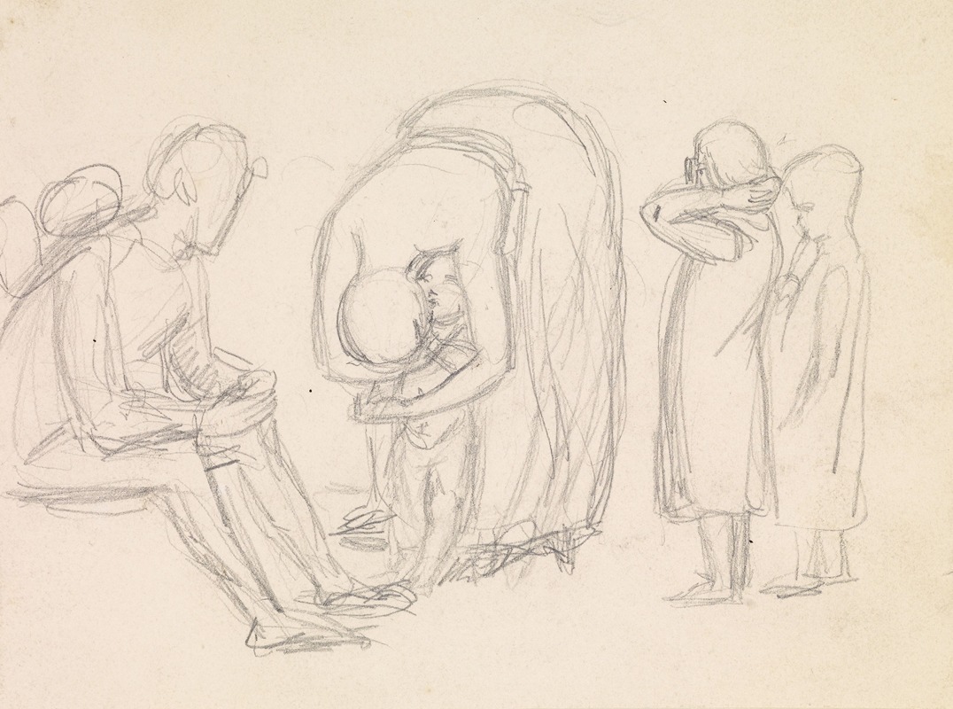 Tennyson's Dora – Figure Studies by Сэр Джон Эверетт Милле, 1856 — digital art print download