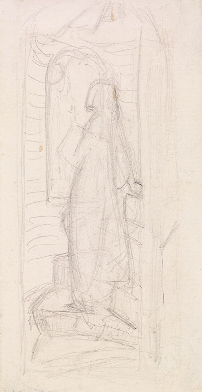 Tennyson's St Agnes Eve – Compositional Sketch by Сэр Джон Эверетт Милле, 1855 — digital art print download