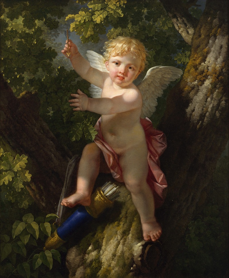 Cupid in a Tree by Жан-Жак-Франсуа Ле Барбье — digital art print download