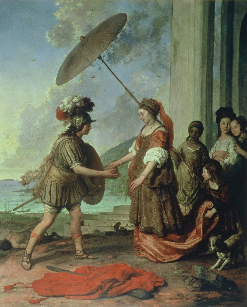Theseus and Ariadne by Willem Strijcker, 1657 — digital art print download