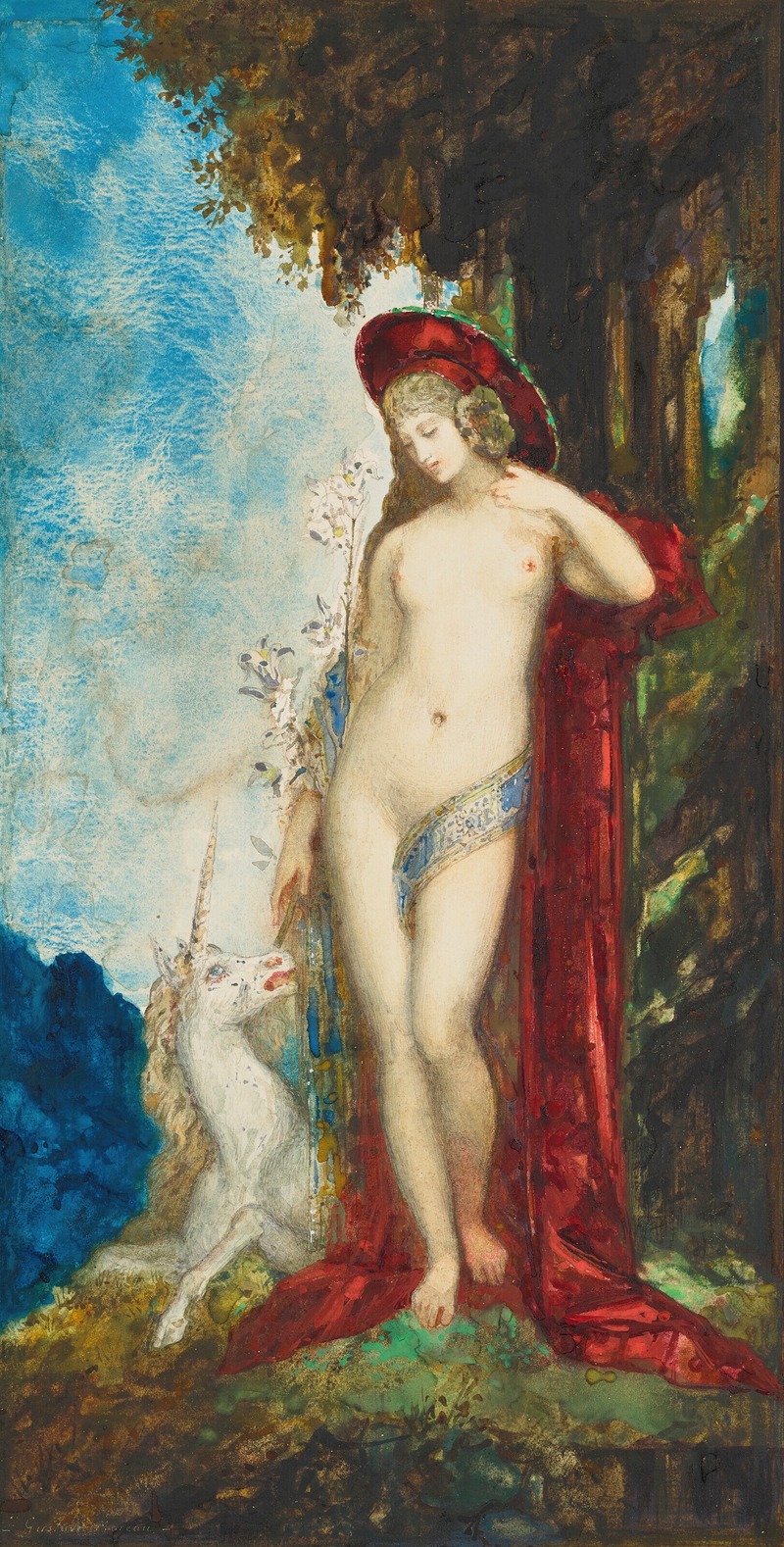 Femme et Licorne — Gustave Moreau