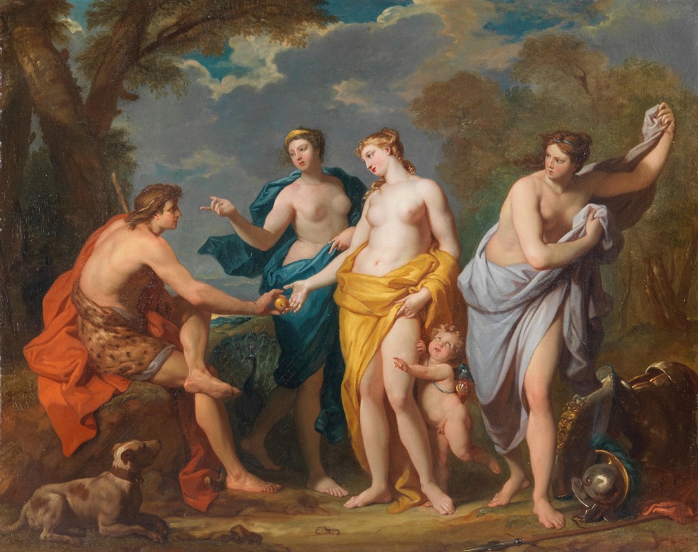 The Judgment of Paris by Гиацинт Коллен де Вермон, 1736 — digital art print download