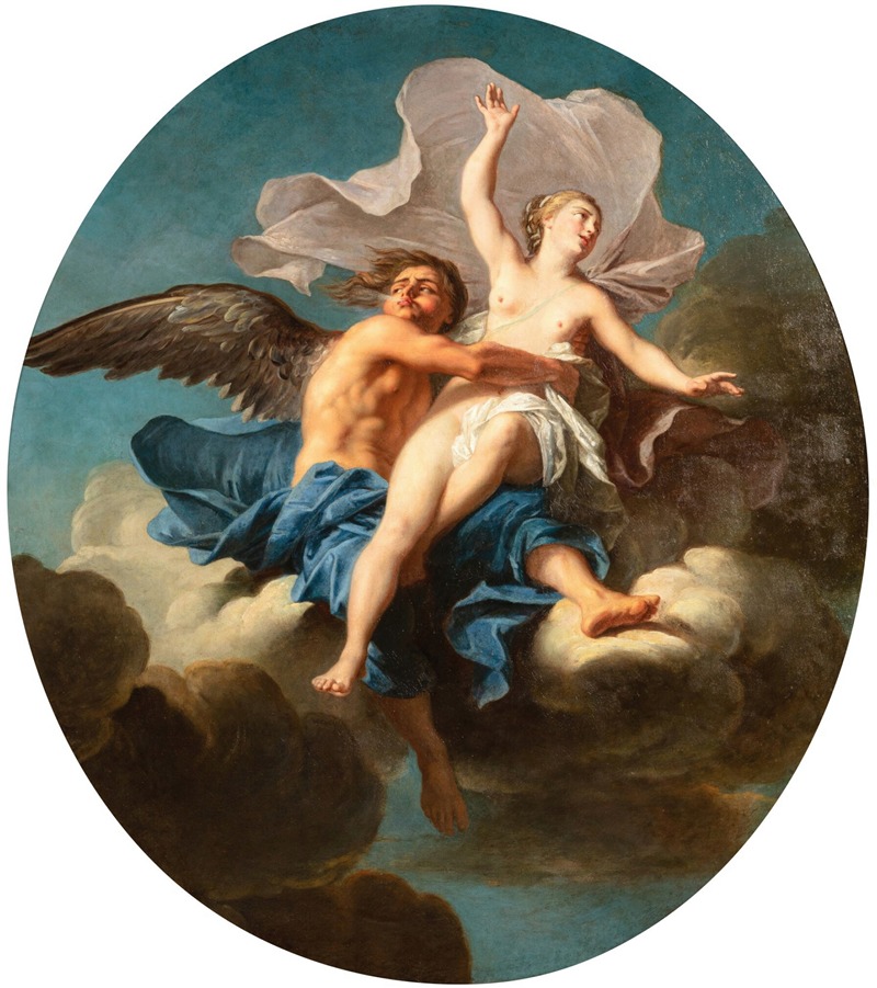 Boreas raises Orithyia by Jean-Baptiste Nattier — digital art print download