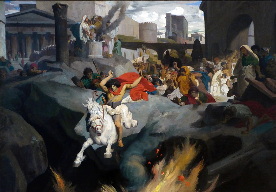 The Leap of Marcus Curtius by Жан-Леон Жерома, 1850-1855 — digital art print download