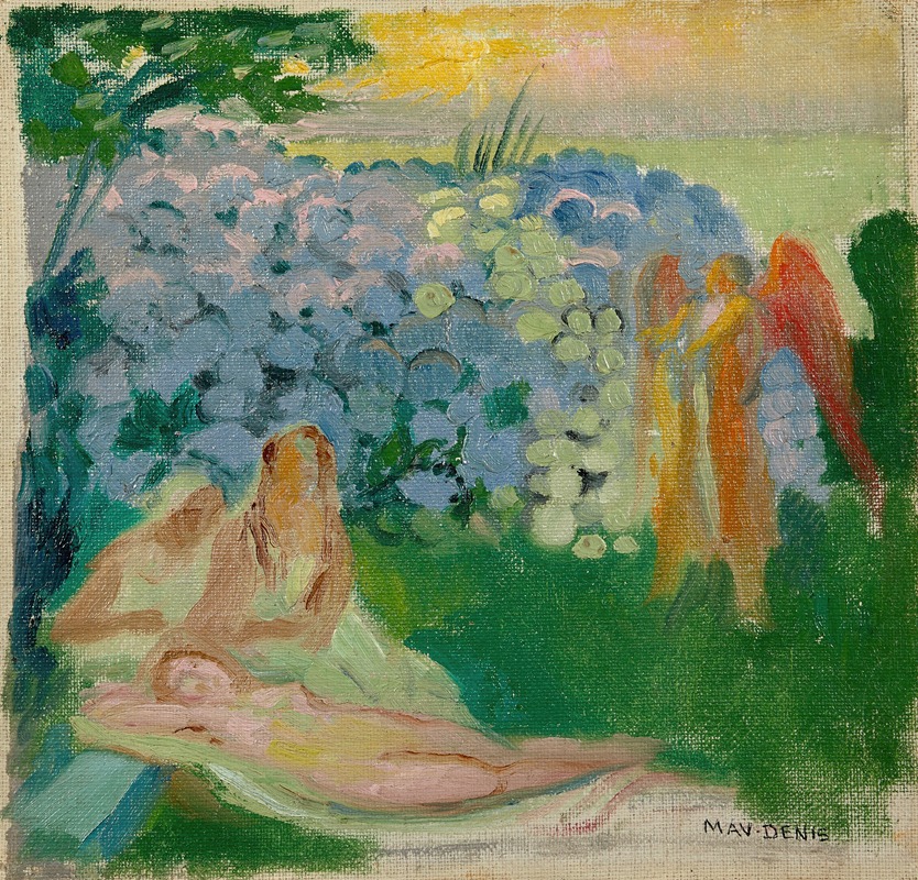 Psyché aux hortensias (esquisse) — Maurice Denis