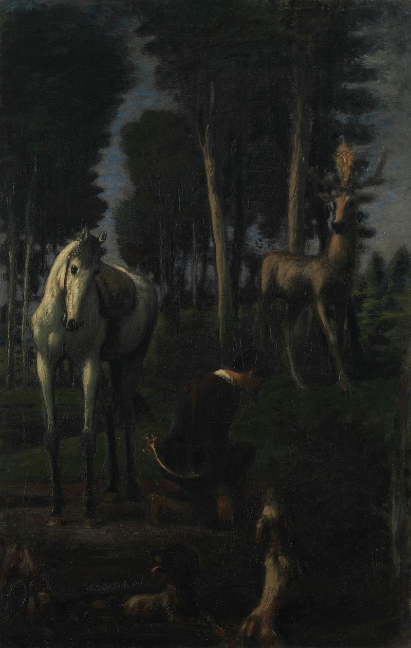The Three Horsemen II; Saint Hubert — Ханс фон Мареес