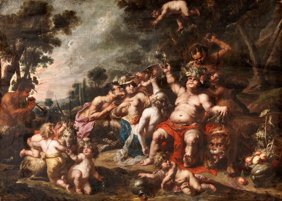 Bacchanal by Ян Коссийерс, 1628-1640 — digital art print download