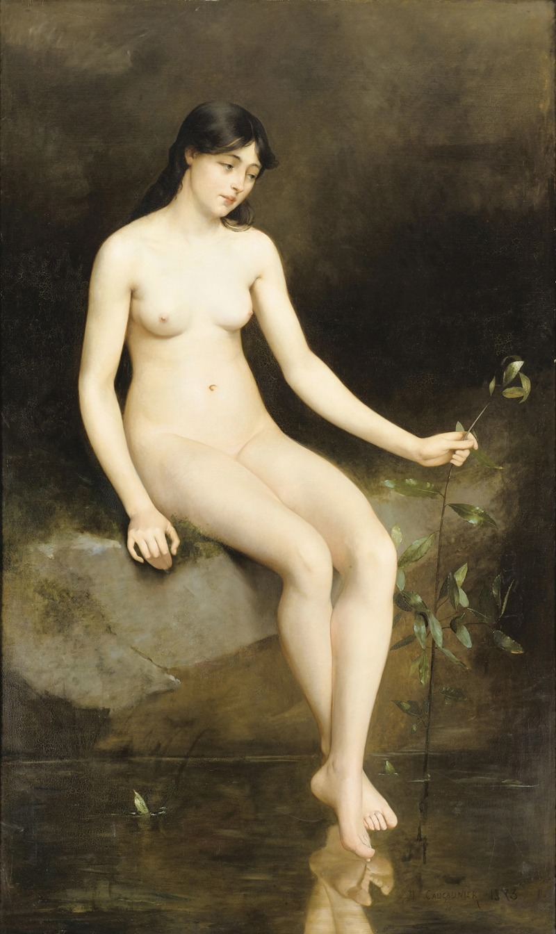 Galatée au bord du fleuve Acis by Jean-Denis-Antoine Caucannier, 1883 — digital art print download