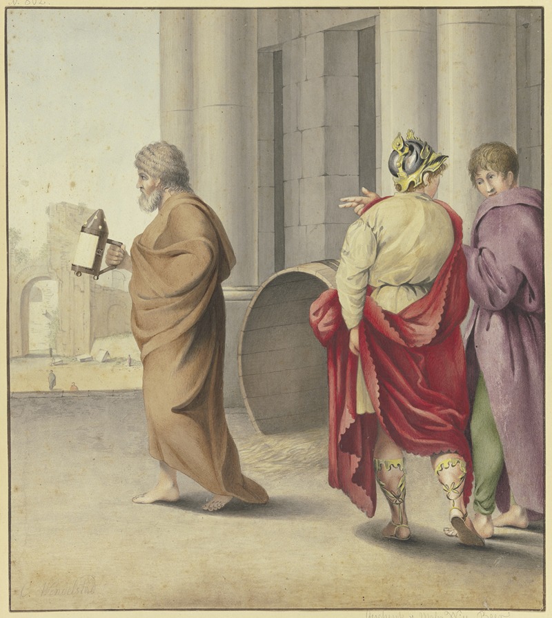 Diogenes looking for people by Carl Friedrich Wendelstadt — digital art print download