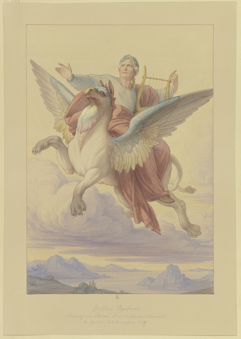 Goethe's Apotheosis by Eduard von Steinle, 1849 — digital art print download