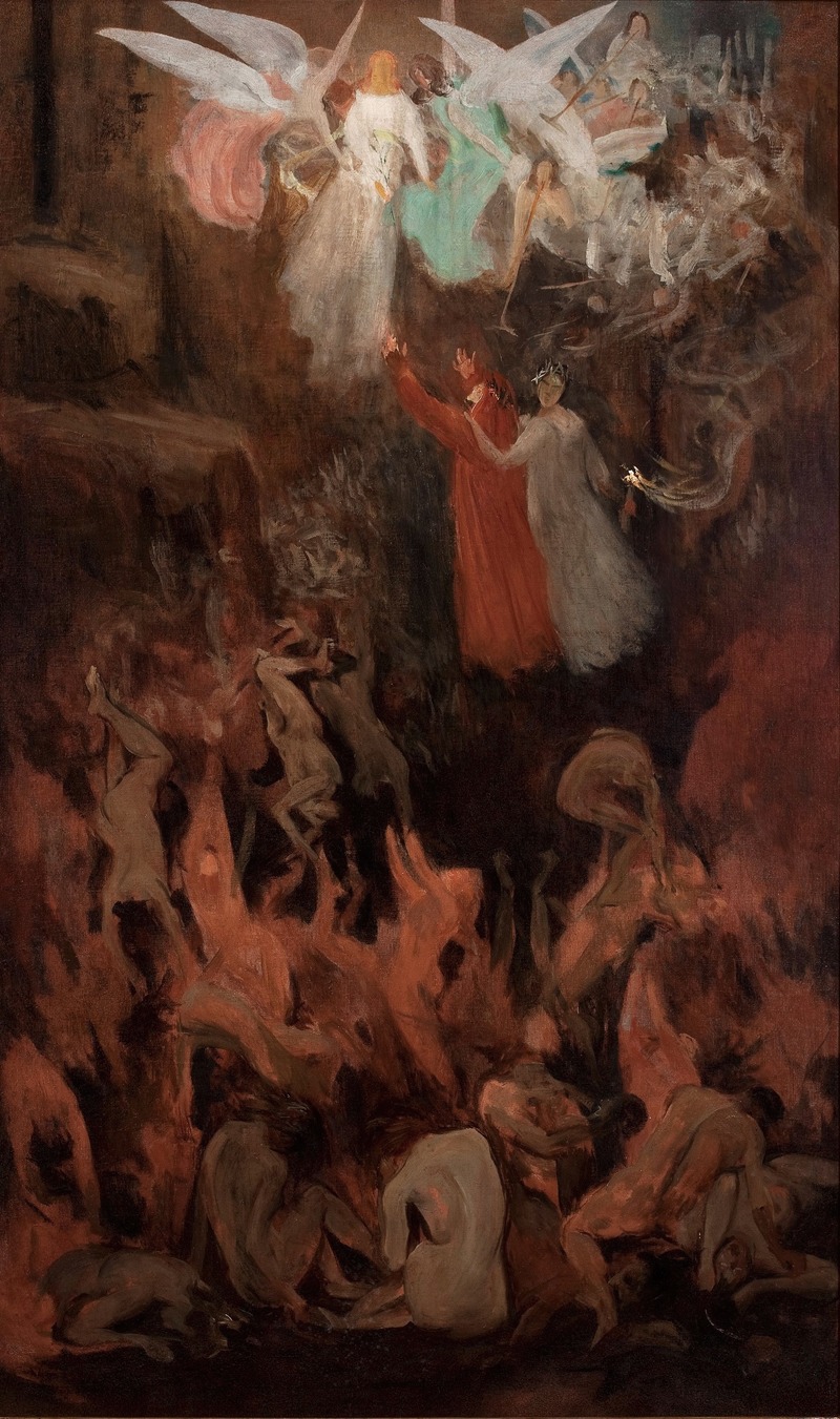 Dante e Virgílio ascendendo ao Paraíso — Eliseu Visconti