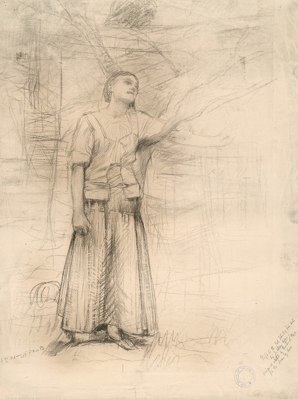 Study for 'Joan of Arc' by Жюль Бастьен-Лепаж, 1879 — digital art print download