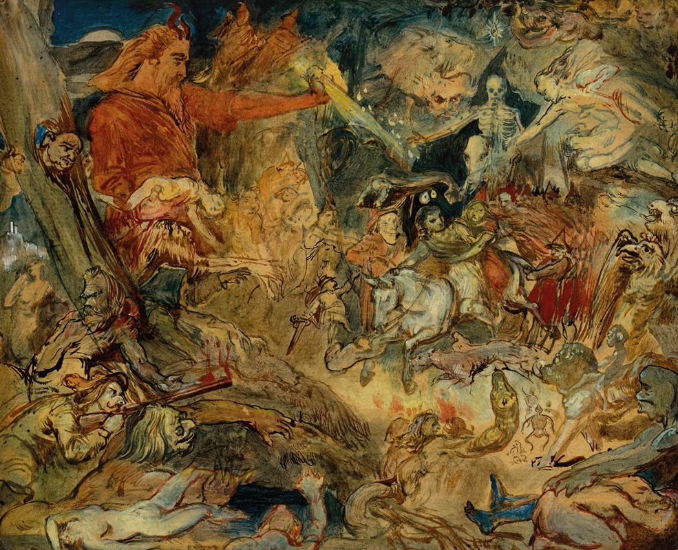 The Witches' Sabbath by Theodor von Holst — digital art print download