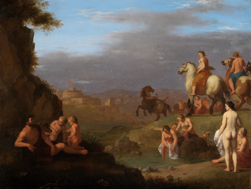 The flight of Cloelia — Cornelis van Poelenburg